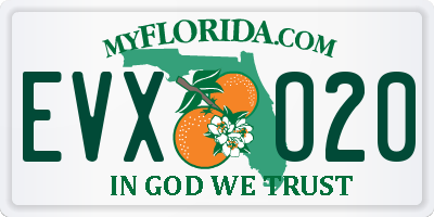 FL license plate EVXO20