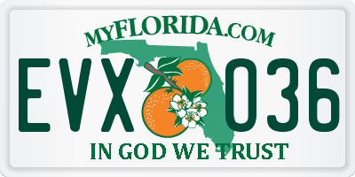 FL license plate EVXO36