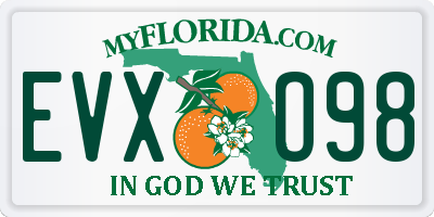 FL license plate EVXO98