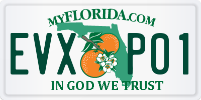FL license plate EVXP01