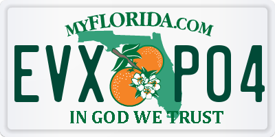 FL license plate EVXP04