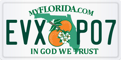 FL license plate EVXP07