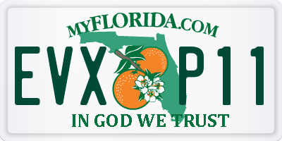 FL license plate EVXP11