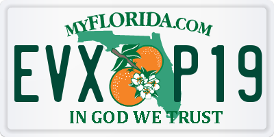 FL license plate EVXP19