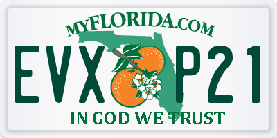 FL license plate EVXP21