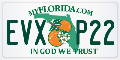 FL license plate EVXP22