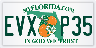 FL license plate EVXP35