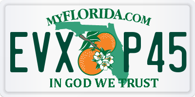 FL license plate EVXP45