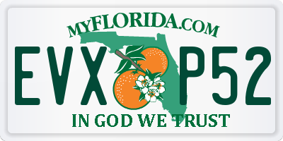 FL license plate EVXP52
