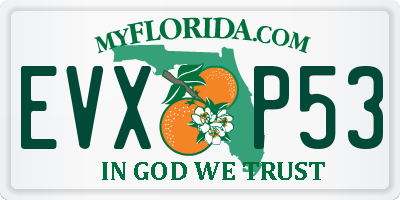 FL license plate EVXP53
