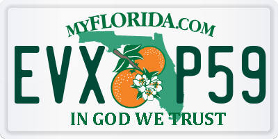 FL license plate EVXP59