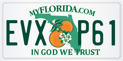FL license plate EVXP61