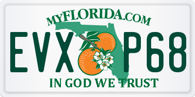 FL license plate EVXP68