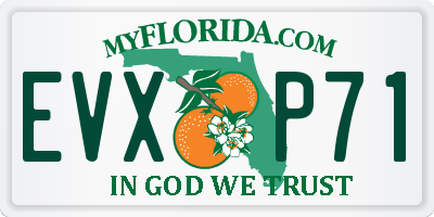 FL license plate EVXP71