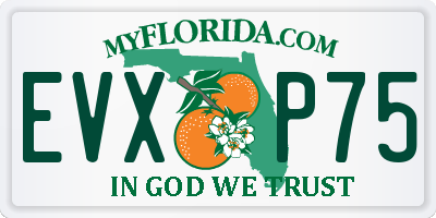FL license plate EVXP75