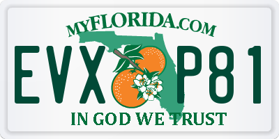 FL license plate EVXP81