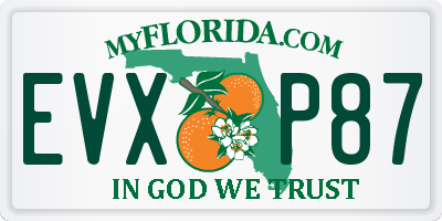 FL license plate EVXP87