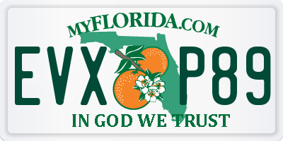 FL license plate EVXP89