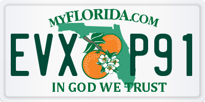 FL license plate EVXP91