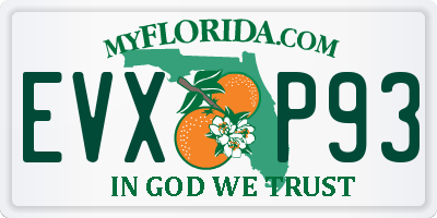 FL license plate EVXP93