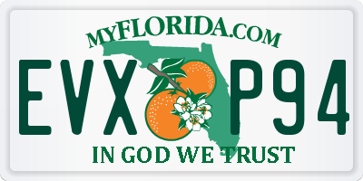 FL license plate EVXP94