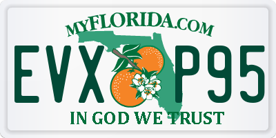 FL license plate EVXP95