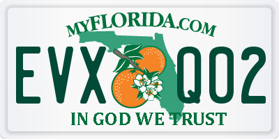 FL license plate EVXQ02