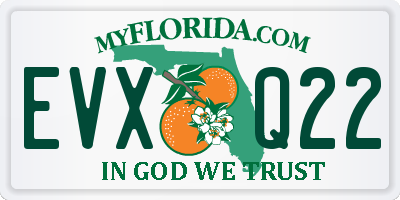 FL license plate EVXQ22