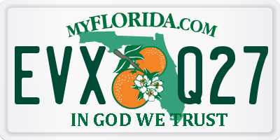 FL license plate EVXQ27