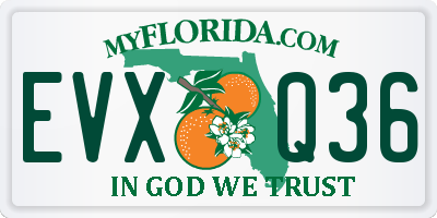 FL license plate EVXQ36