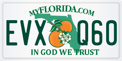 FL license plate EVXQ60