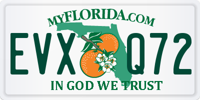 FL license plate EVXQ72