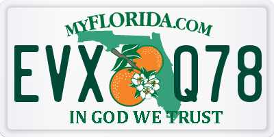 FL license plate EVXQ78