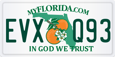 FL license plate EVXQ93