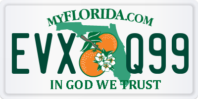 FL license plate EVXQ99