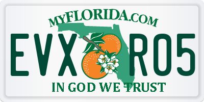 FL license plate EVXR05