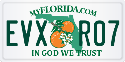 FL license plate EVXR07