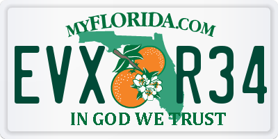 FL license plate EVXR34