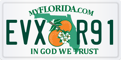 FL license plate EVXR91
