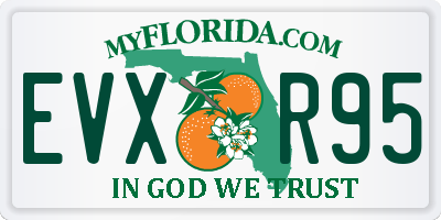 FL license plate EVXR95