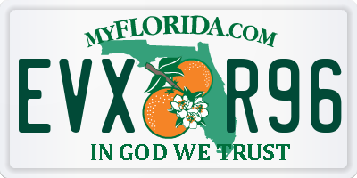 FL license plate EVXR96