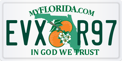 FL license plate EVXR97