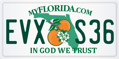 FL license plate EVXS36