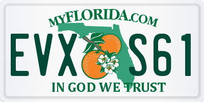 FL license plate EVXS61