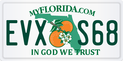 FL license plate EVXS68