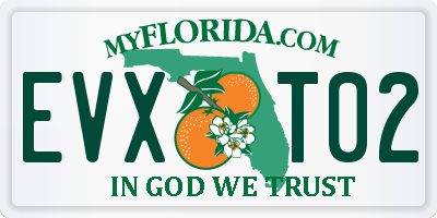 FL license plate EVXT02