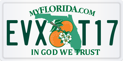 FL license plate EVXT17