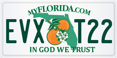FL license plate EVXT22