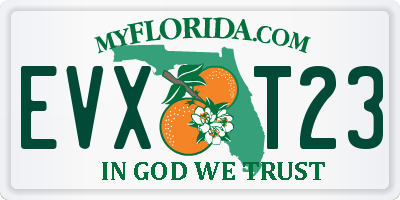 FL license plate EVXT23