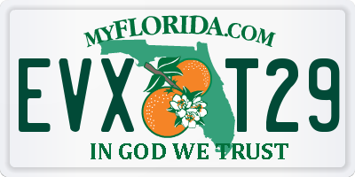 FL license plate EVXT29